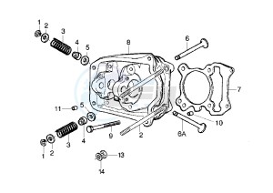 ET4 125-150 drawing Cylinder head - Valves