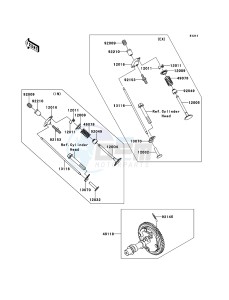 MULE_610_4X4 KAF400ADF EU drawing Valve(s)/Camshaft(s)