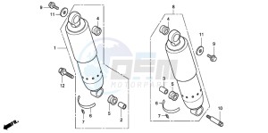 VT750CA drawing REAR CUSHION