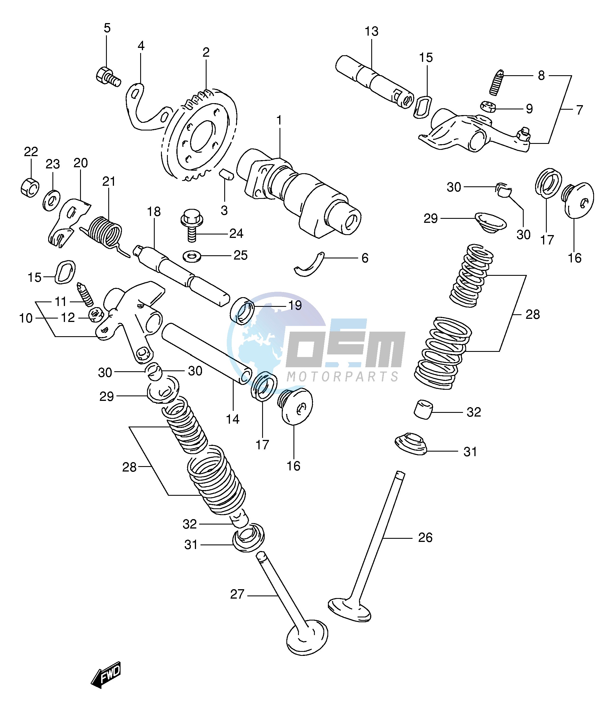 CAM SHAFT - VALVE (MODEL L M N P)