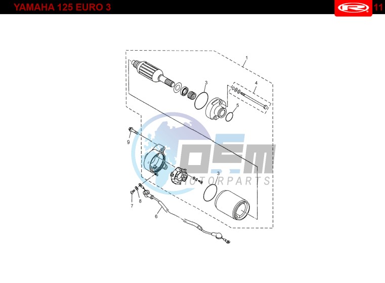 START ENGINE  Yamaha 125 EURO-3