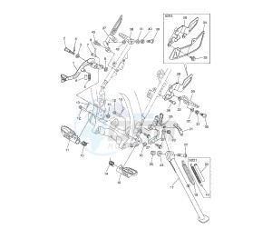 WR R 250 drawing STAND AND FOOTREST