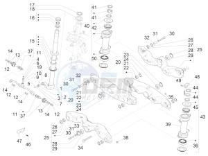 MP3 300 ie E4 LT BUSINESS - SPORT ABS (EMEA) drawing Fork/steering tube - Steering bearing unit