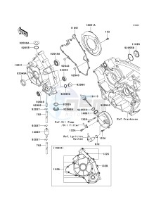 KVF 650 E [BRUTE FORCE 650 4X4 HARDWOODS GREEN HD] (E1) E1 drawing ENGINE COVER-- S- -