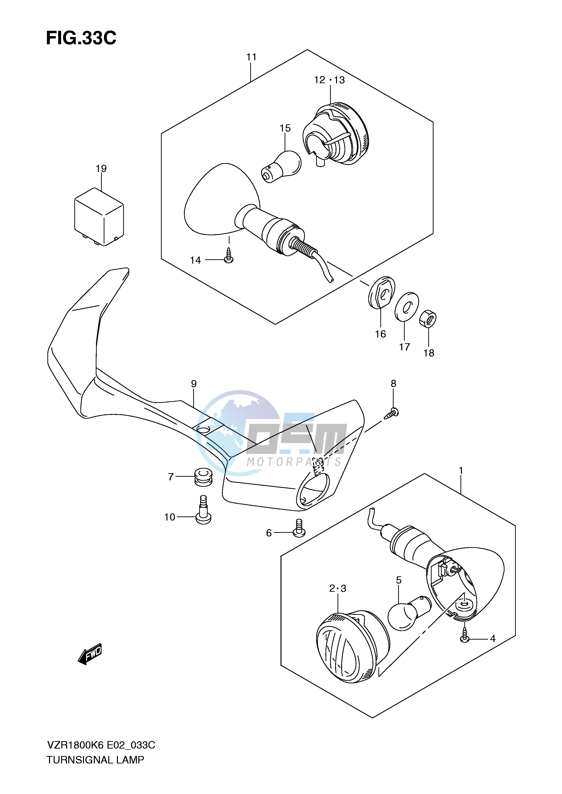 TURNSIGNAL LAMP (VZR1800ZK8 ZU2K8 ZL0 ZUFL0)