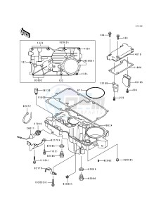 ZX 1100 F [GPZ 1100 ABS] (F1) [GPZ 1100 ABS] drawing BREATHER COVER_OIL PAN