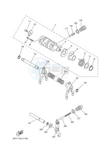 YFM550FWAD YFM5FGPB GRIZZLY 550 EPS (1HS3 1HS4) drawing SHIFT CAM & FORK