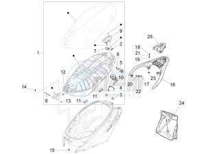 Fly 150 4T 3V ie (USA) drawing Saddle/seats