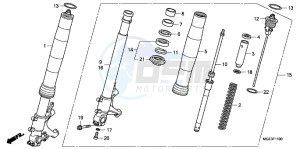 VFR1200FB drawing FRONT FORK