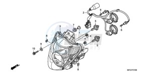 CB600FA39 France - (F / ABS CMF ST) drawing HEADLIGHT