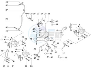 Beverly 500 2005-2006 drawing Brakes hose  - Calipers