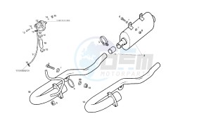 SENDA R BAJA - 125 CC 4T BAJA EU2 & EU3 drawing EXHAUST SYSTEM MY06/07/08/09