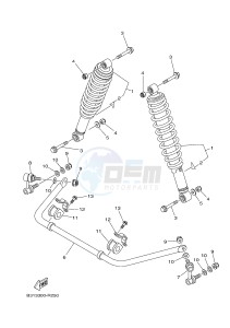 YFM700FWAD YFM70GPAH GRIZZLY 700 EPS (B1A2) drawing REAR SUSPENSION