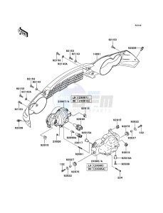 BRUTE FORCE 650 4x4i KVF650FEF EU GB drawing Headlight(s)