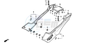 CB250 drawing SIDE COVER