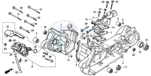 SH50D drawing CRANKCASE/OIL PUMP