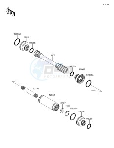 BRUTE FORCE 750 4x4i EPS KVF750HHF EU drawing Drive Shaft-Propeller