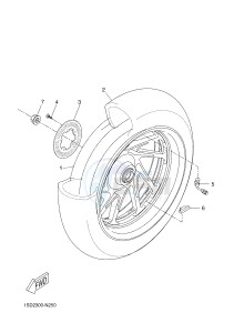 YP400RA X-MAX 400 ABS X-MAX (1SDA 1SDA 1SDA 1SDA) drawing REAR WHEEL