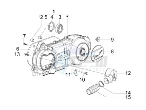 LXV 125 4T ie E3 drawing Crankcase cover and cooling