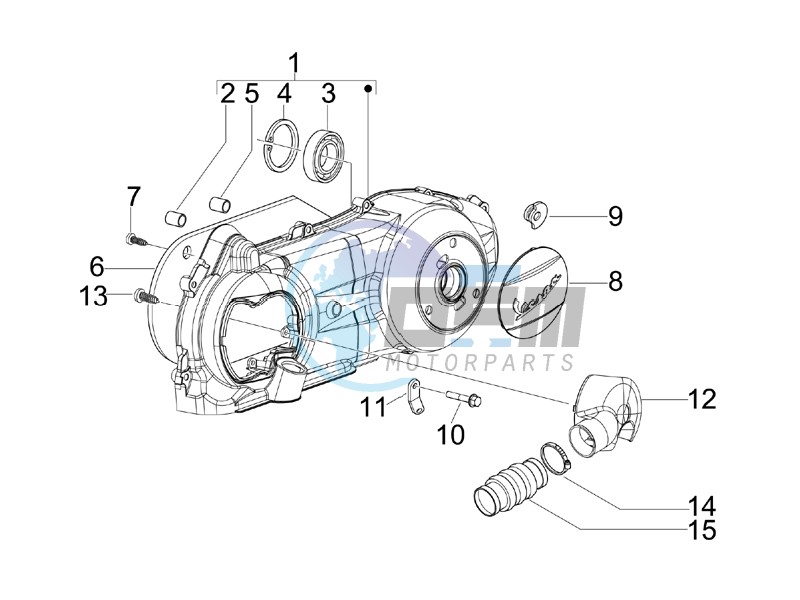 Crankcase cover and cooling