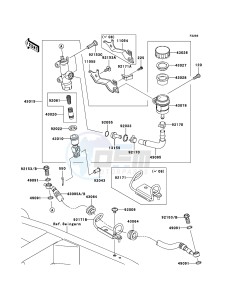 Z750 ZR750L7F GB XX (EU ME A(FRICA) drawing Rear Master Cylinder