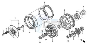 TRX400EX FOURTRAX 400 EX drawing CLUTCH