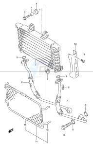 GSX1200 (E4) drawing OIL COOLER