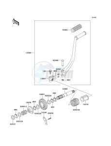 AN 110 C (C6-C7) drawing KICKSTARTER MECHANISM