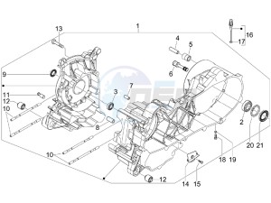 S 50 4T 4V College USA drawing Crankcase