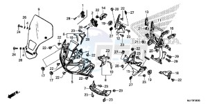 CRF1000AG CRF1000 - Africa Twin - ABS Europe Direct - (ED) drawing FRONT COWL