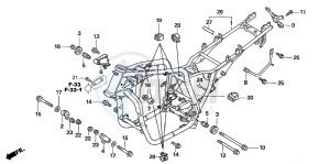 CB1300F1 CB1300SUPER FOUR drawing FRAME BODY