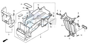 CB1300A CB1300SUPER FOUR drawing REAR FENDER (CB1300A/SA)