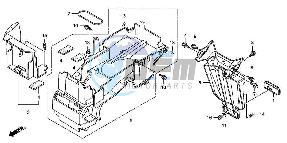 REAR FENDER (CB1300A/SA)