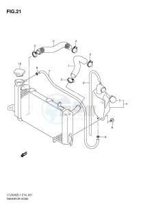 LT-Z400 (E19) drawing RADIATOR HOSE