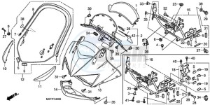 XL1000VA9 UK - (E / ABS MKH) drawing UPPER COWL