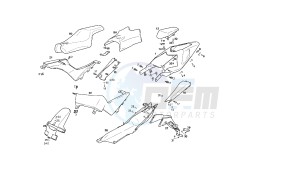 GPR NUDE SPORT - 50 CC drawing REAR BODY