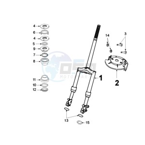 METAL XA BE drawing FRONT FORK / STEERINGHEAD