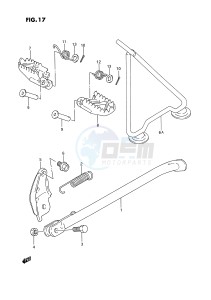 RM125 (E3) drawing STAND - FOOTREST