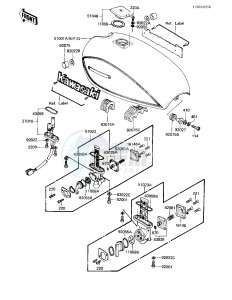 KZ 650 H[CSR] (H1-H2) [CSR] drawing FUEL TANK -- 81-82 H1_H2- -