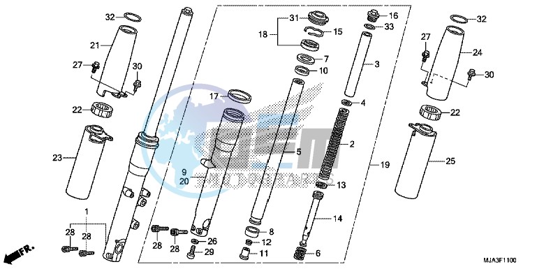 FRONT FORK (VT750C/CA/CS)