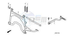 SCV100F9 Turkey - (TU) drawing KICK STARTER ARM/STAND