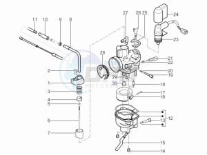 Typhoon 50 2t e3 (CH) Switserland drawing Carburetors components