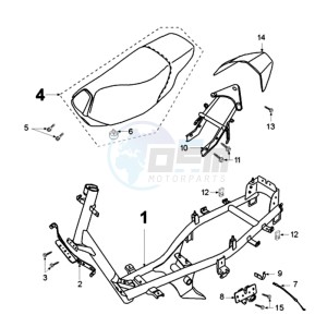 FIGHT RW3A drawing FRAME AND SADDLE