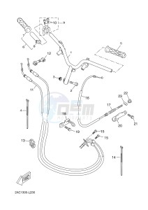 YN50FM NEO'S 4 (2CG4 2CG4) drawing STEERING HANDLE & CABLE