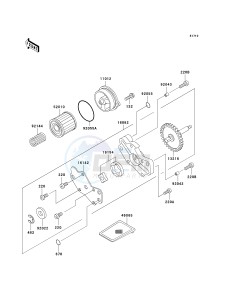 KLX 250 D [KLX250R] (D2-D4) [KLX250R] drawing OIL PUMP