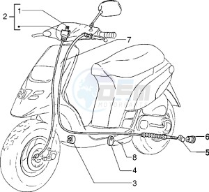 Typhoon 125 XR drawing Transmissions-rear brake-speedometer (kms)