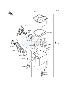 KLF 300 C [BAYOU 300 4X4] (C1-C4) [BAYOU 300 4X4] drawing AIR CLEANER