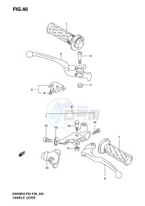 GS500 (P3) drawing HANDLE LEVER