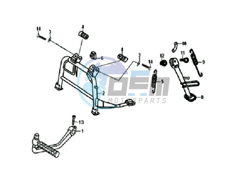 CENTRAL STAND / SIDE STAND / KICKSTARTER PEDAL