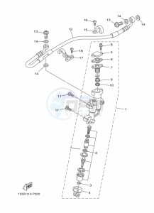 YZ250 (BCR6) drawing REAR MASTER CYLINDER